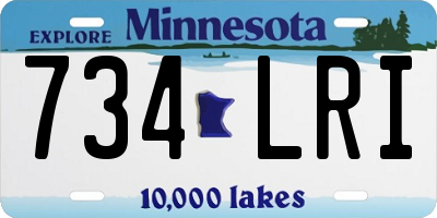 MN license plate 734LRI