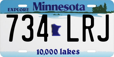 MN license plate 734LRJ