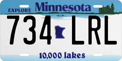 MN license plate 734LRL