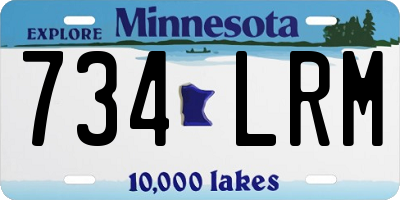 MN license plate 734LRM
