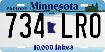 MN license plate 734LRO