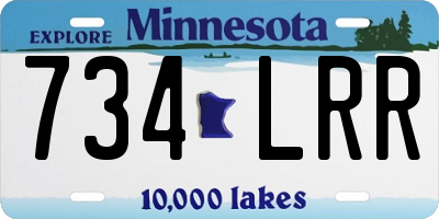 MN license plate 734LRR