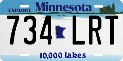 MN license plate 734LRT