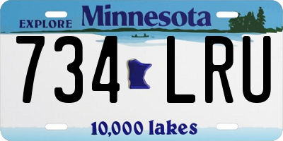 MN license plate 734LRU