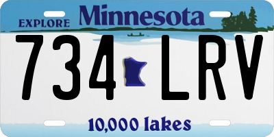 MN license plate 734LRV