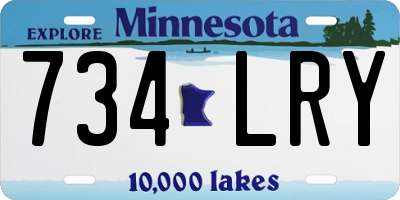 MN license plate 734LRY