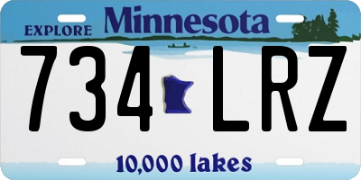 MN license plate 734LRZ