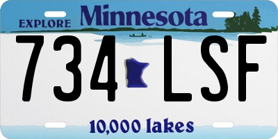 MN license plate 734LSF