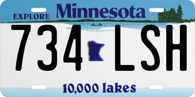 MN license plate 734LSH