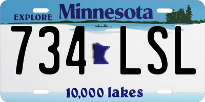 MN license plate 734LSL
