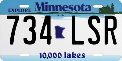 MN license plate 734LSR