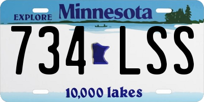 MN license plate 734LSS