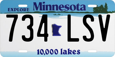 MN license plate 734LSV