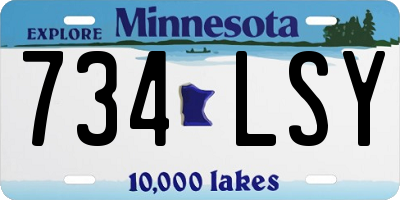 MN license plate 734LSY