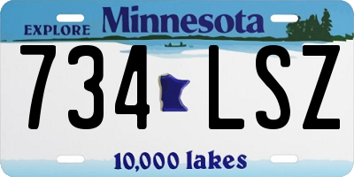 MN license plate 734LSZ