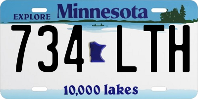 MN license plate 734LTH