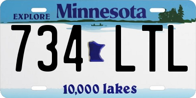 MN license plate 734LTL