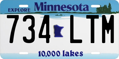 MN license plate 734LTM