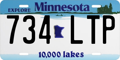 MN license plate 734LTP