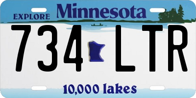 MN license plate 734LTR