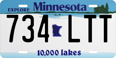 MN license plate 734LTT