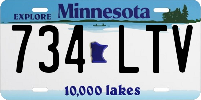 MN license plate 734LTV