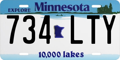 MN license plate 734LTY