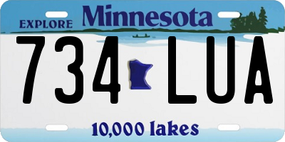 MN license plate 734LUA