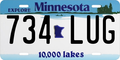 MN license plate 734LUG