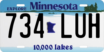 MN license plate 734LUH