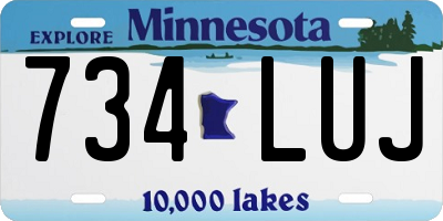 MN license plate 734LUJ
