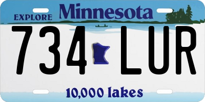 MN license plate 734LUR