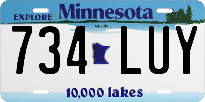 MN license plate 734LUY