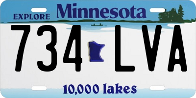 MN license plate 734LVA