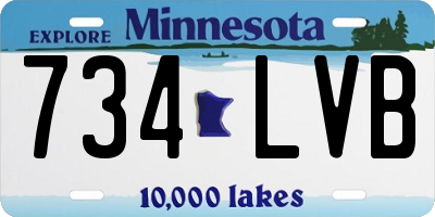 MN license plate 734LVB