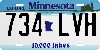 MN license plate 734LVH