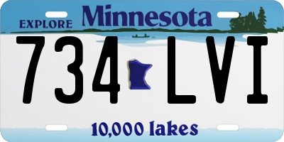 MN license plate 734LVI
