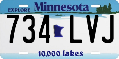 MN license plate 734LVJ
