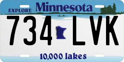 MN license plate 734LVK