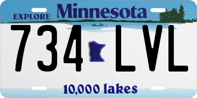 MN license plate 734LVL
