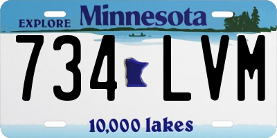 MN license plate 734LVM