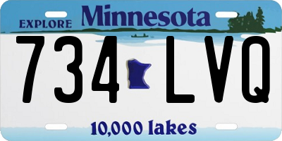 MN license plate 734LVQ