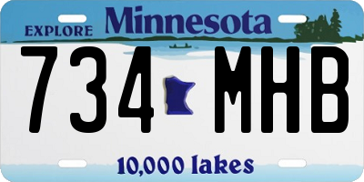 MN license plate 734MHB