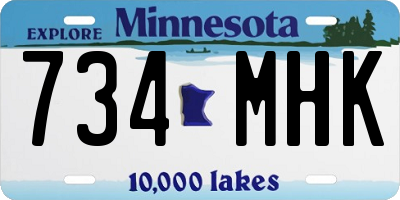 MN license plate 734MHK