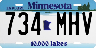 MN license plate 734MHV