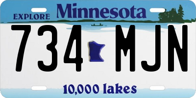 MN license plate 734MJN