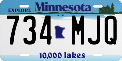 MN license plate 734MJQ