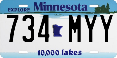 MN license plate 734MYY