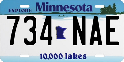 MN license plate 734NAE