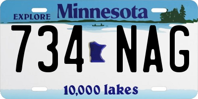 MN license plate 734NAG